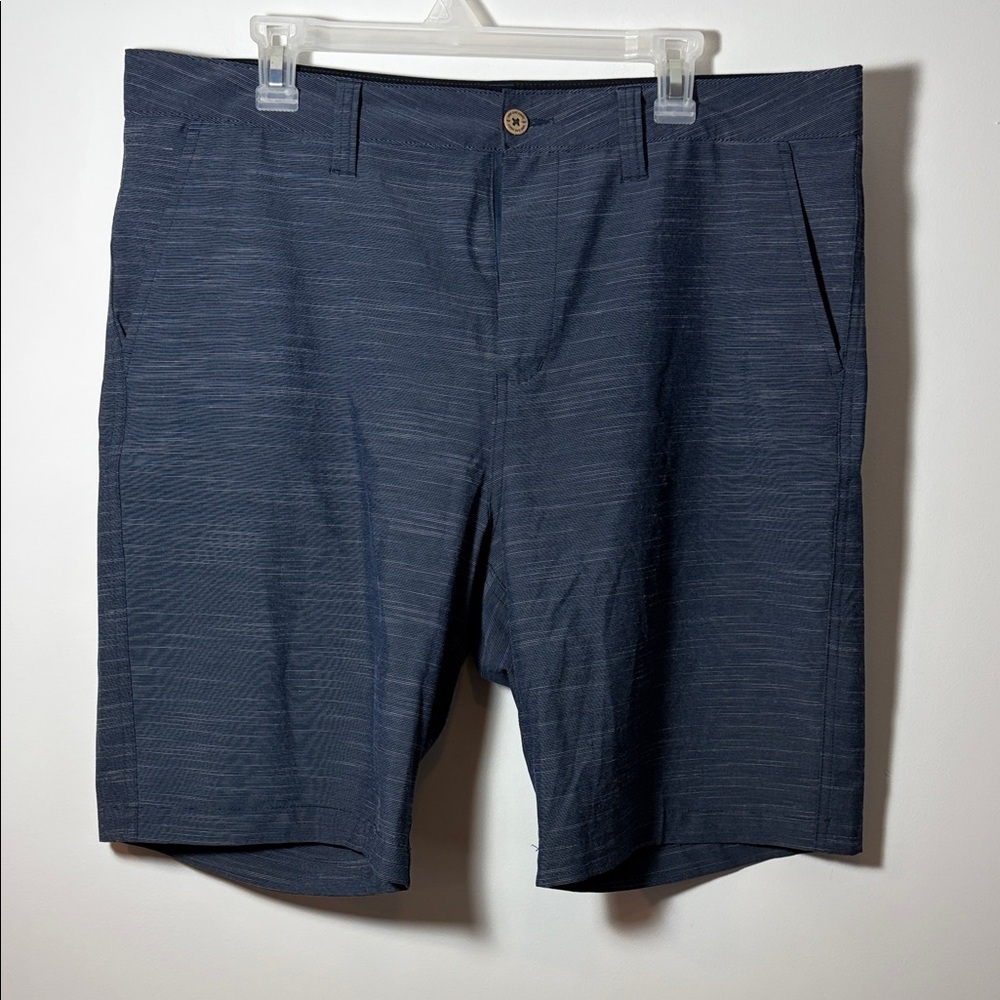 OneDayAway Men's Navy Blue striped Shorts - 9” Inseam - 38